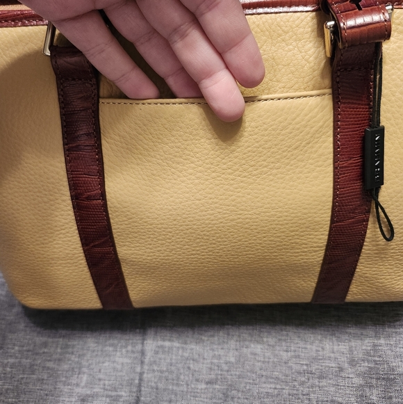 Brahmin Mini Asher Tote, LEATHER "Pimento Lady Vineyard Collection" EUC Tassels - Picture 14 of 16